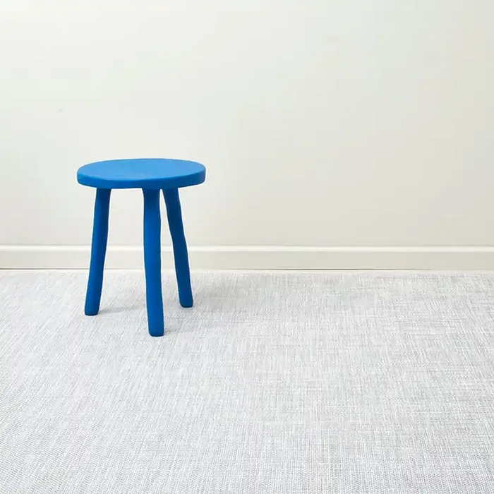 Chilewich Basketweave Woven Rug (White/Silver)