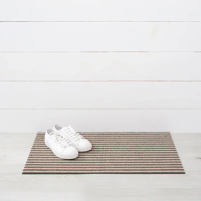 Chilewich Breton Stripe Shag Floor Mats (Malibu)
