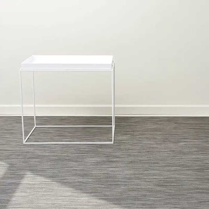 Chilewich Mini Basketweave Woven Rug (Light Grey)