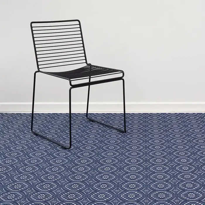 Chilewich Overshot Woven Rug (Denim)