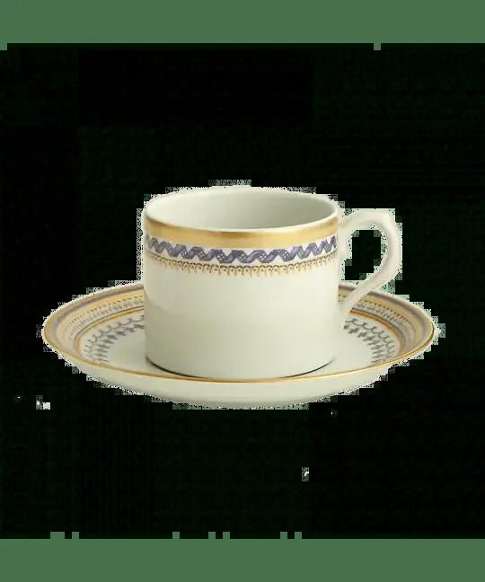 Chinoise Blue Can Teacup and Saucer – Mottahedeh