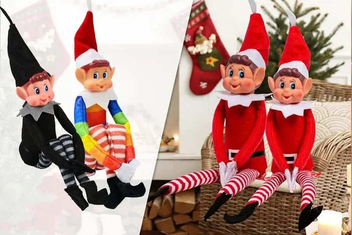 Christmas Baby Elf Bookshelf Ornament – Choose from 6 Delightful Designs