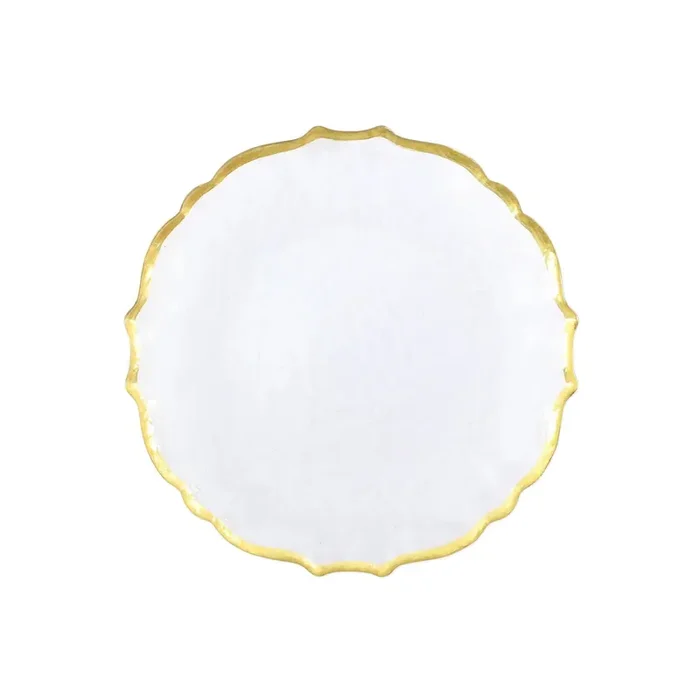 *Clear Baroque Glass Salad Plate – Vietri