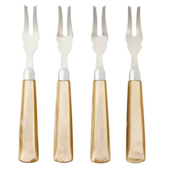 Colson Champagne/Polished Silver Appetizer Fork Set