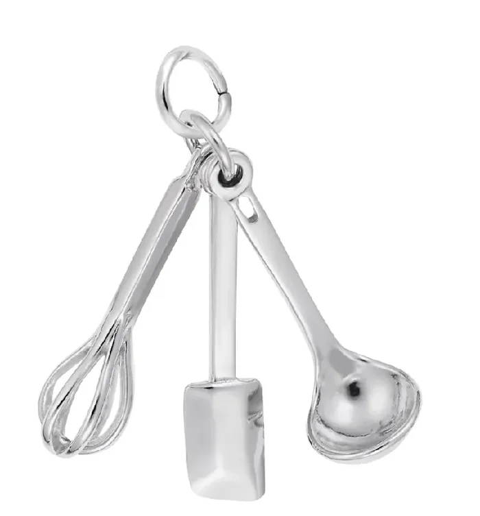 Cooking Utensils Charm Sterling Silver – Rembrandt Charms