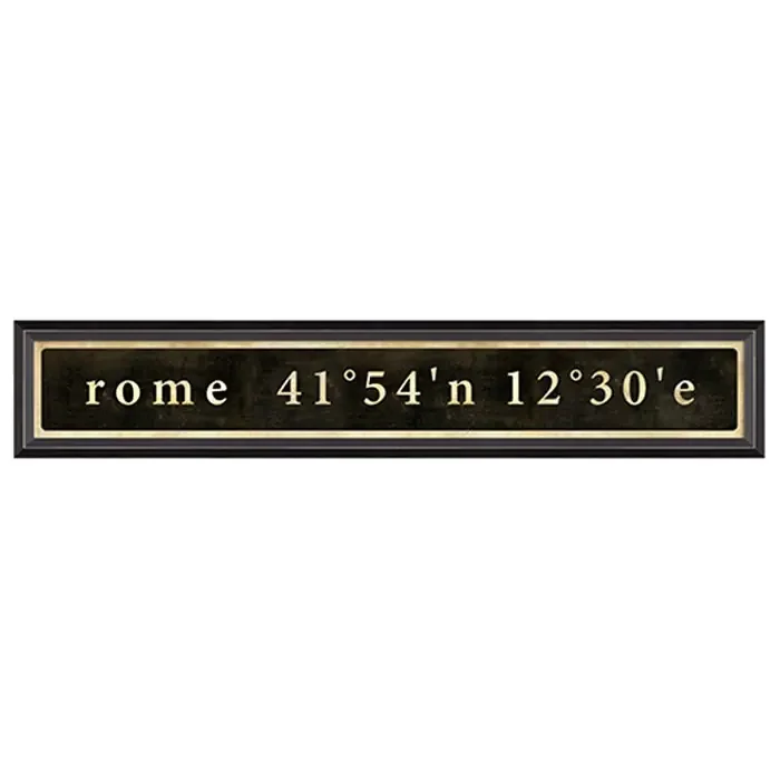 Coordinates Framed Print (Rome)