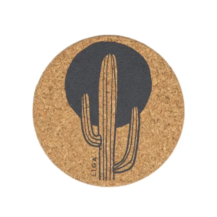 Cork cactus coaster