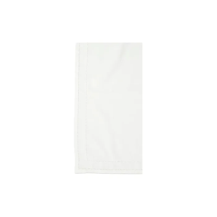 Cotone Linen Ivory Napkins with Double Stitching