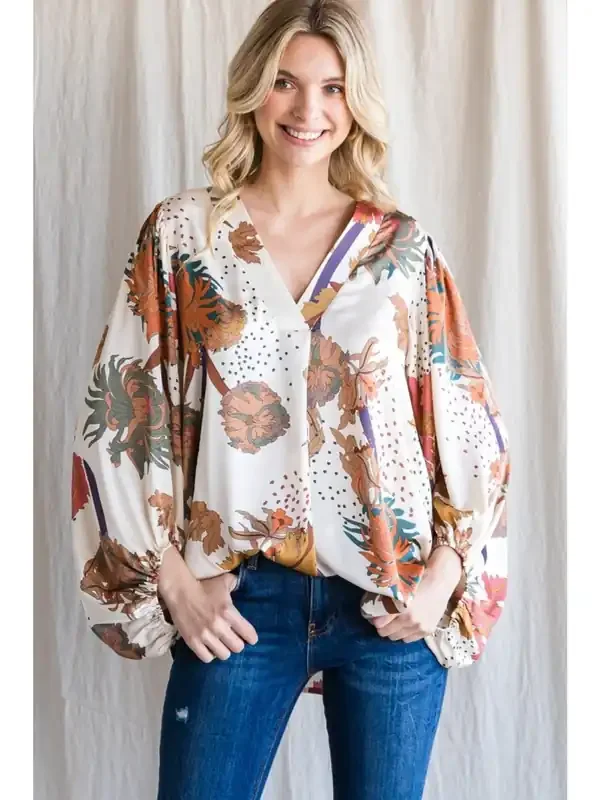 Cottage Love Satin Top • Ivory