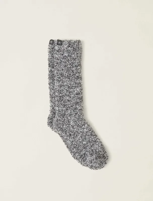 CozyChic® Heathered Socks – Slate Blue / White – Small/Medium – Barefoot Dreams