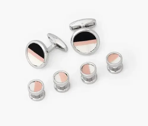 Crooked Island Cuff Link & Stud Set – Brackish