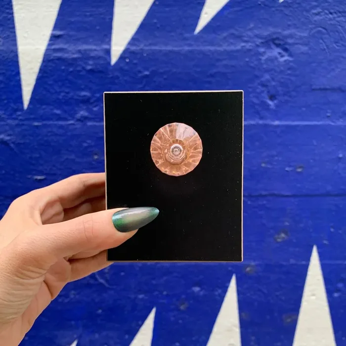 Crystal Knob Wooden Pen Holder in Black and Pink Gift for Her