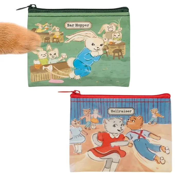 Cute Vintage Animals Coin Purse Set of 2 BlueQ at GetBullish