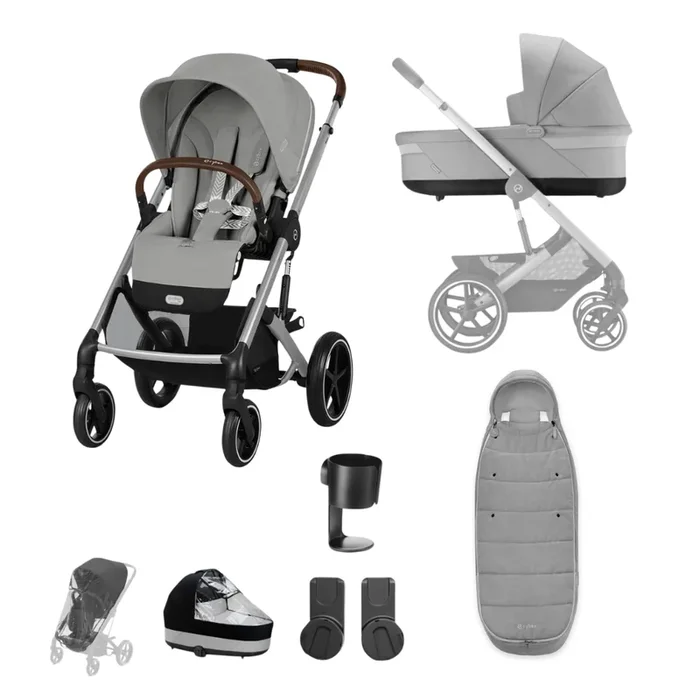 Cybex Balios S Lux Essentials Bundle – Silver | Stone Grey (2024)
