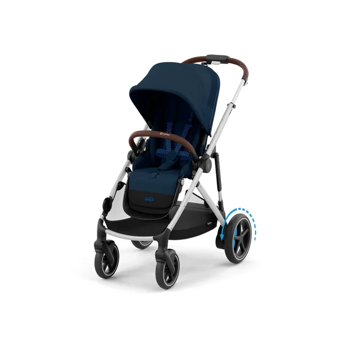 Cybex e-Gazelle S Pushchair 2024 – Silver | Ocean Blue