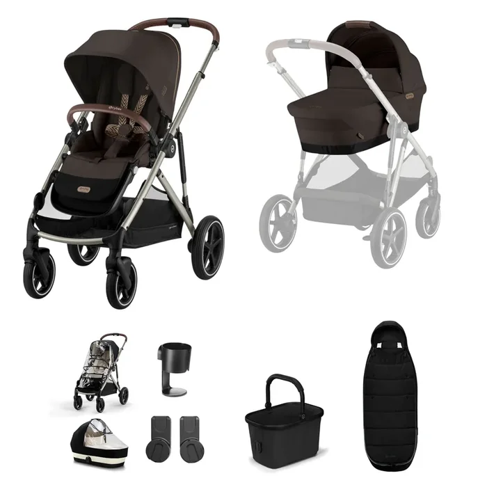 Cybex Gazelle S Pushchair Essentials Bundle | Chocolate Brown