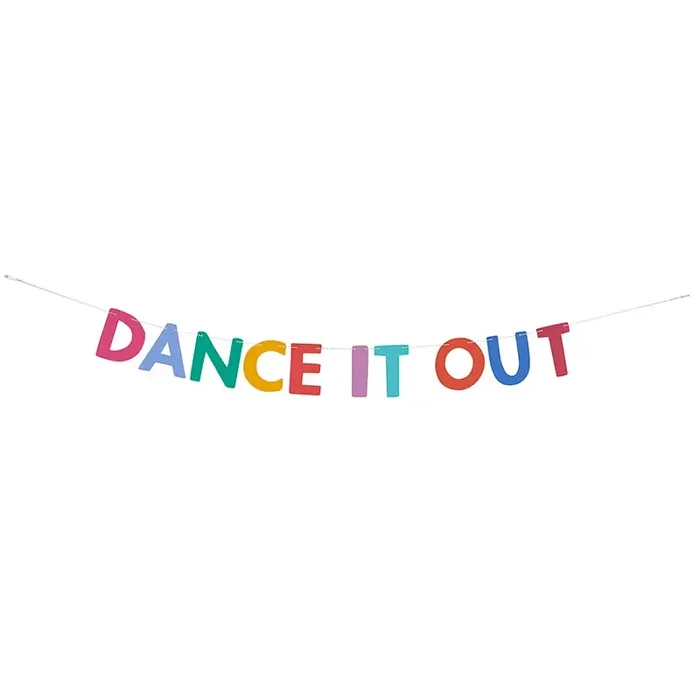 Dance It Out Paper Garland Banner 6ft Long