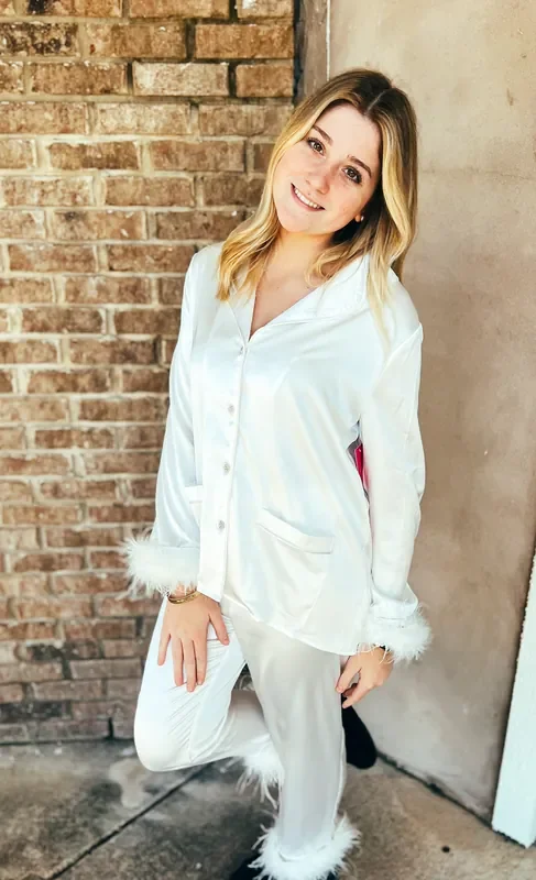 Danica Pajama Set • White