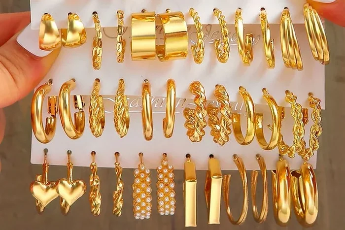 Dazzling 48-piece Earring Collection – Choose Gold or Silver