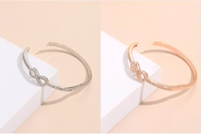 Dazzling Crystal Infinity Bangle – Sparkle & Shine!