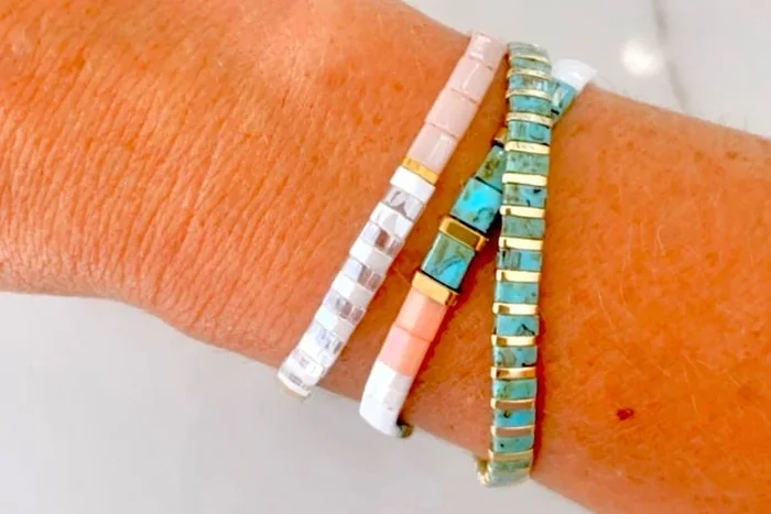 Dazzling Rainbow Gold Bead Link Bracelet – Choose Your Style!