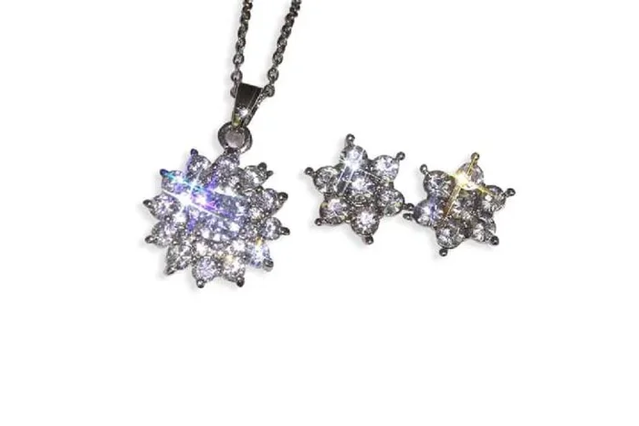 Dazzling Sunflower Necklace & Earrings Set