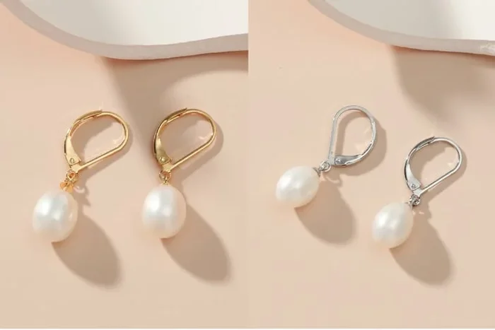 Dazzling White Freshwater Pearl Drop Earrings