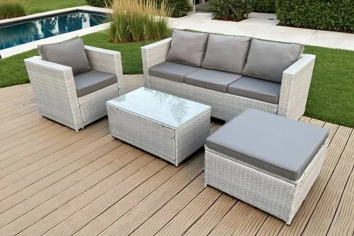 Deluxe Outdoor Rattan Sofa Set: Your Garden Oasis Awaits!