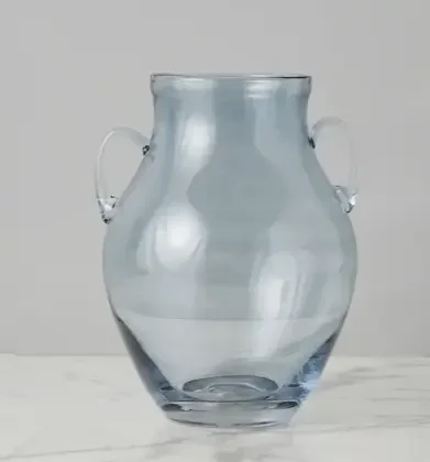 Denim Glass Amphora Flower Vase, Medium – Etu Home