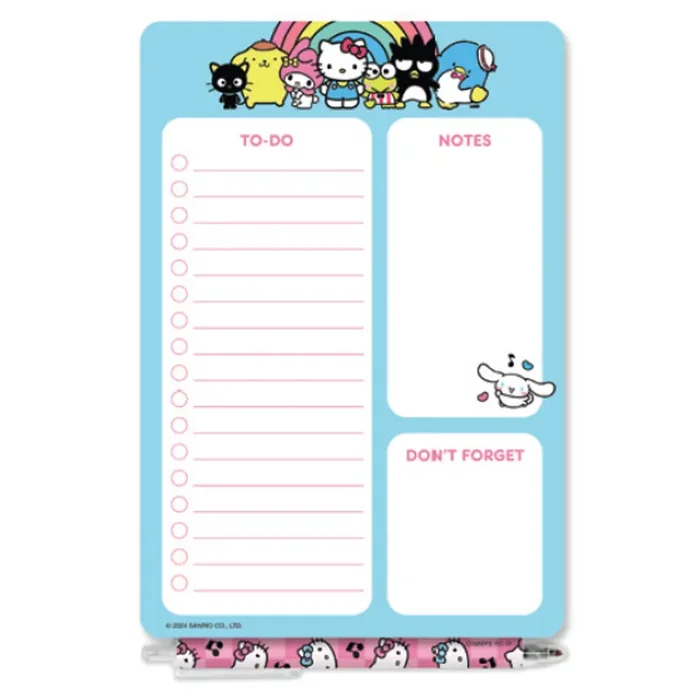 Desk Pad with Pen Hello Kitty and Friends Rainbow Fun Set Cute Hello Kitty Stationery Gift Set
