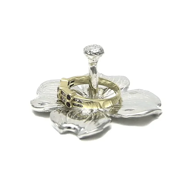 Dogwood Pewter Ring Holder