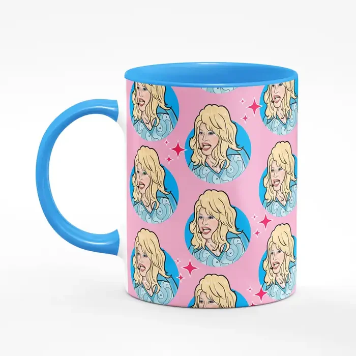 Dolly Blue Mug Iconic Singer Ceramic Coffee Tea Cup 11oz