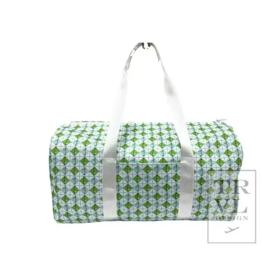 Duffel Tee Time Aqua Green Diamond Weekender Bag