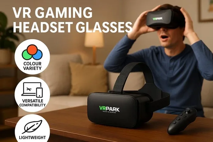Dynamic VR Gaming Headset Glasses – Choose Black or White