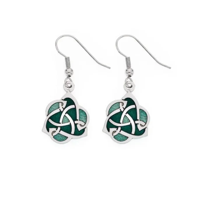 Earrings – Celtic Knox Style Green