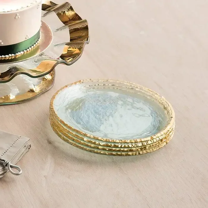 Edgey Salad Plate – Gold – Annieglass