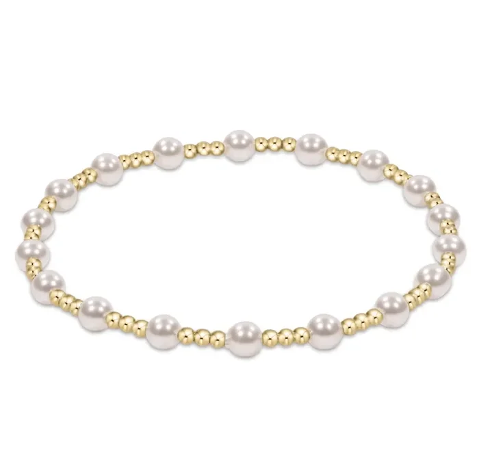 Egirl Classic Sincerity Pattern 4mm Bead Bracelet-Pearl – enewton