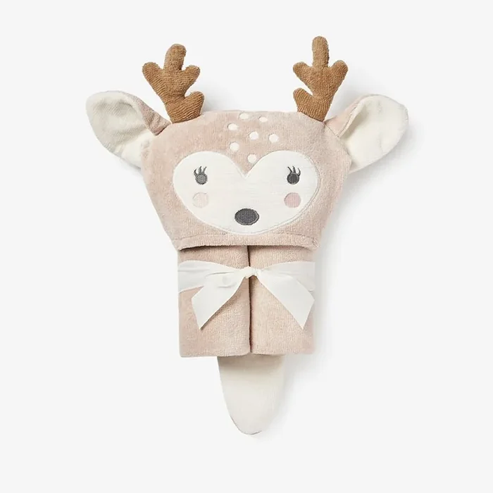 Elegant Baby Fawn Hooded Baby Bath Wrap