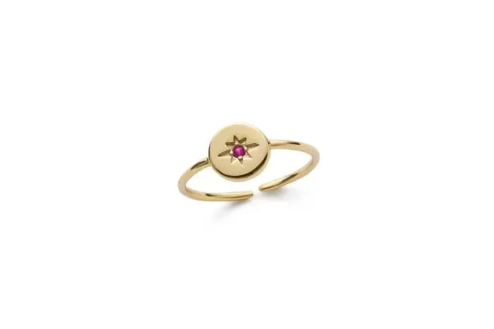 Elk & Bloom 14K Gold-Plated Sterling Silver Star Stackable Ring – Adjustable Celestial Jewellery