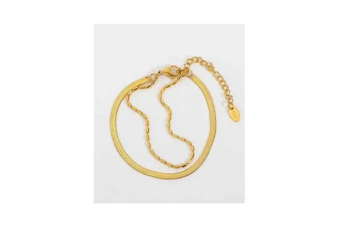 Elk & Bloom Gold Duo Bead Chain Bracelet – Elegance Redefined