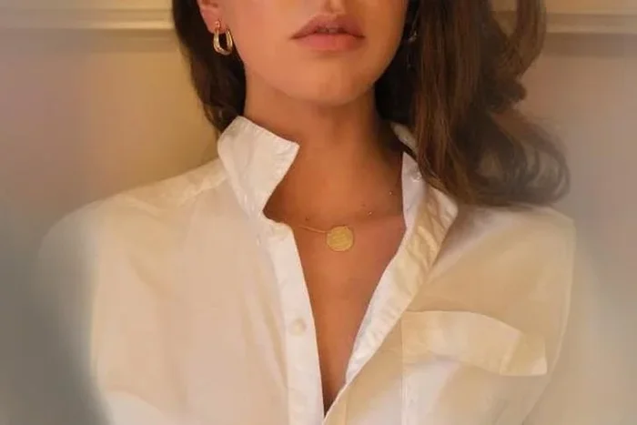 Elk & Bloom Radiant 18K Gold Feminist Coin Pendant Necklace – Sterling Silver, Adjustable, Hypoallergenic Statement Piece