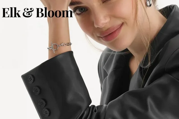 Elk & Bloom Sterling Silver Chain Bracelet – Chunky Elegance with Gift Box Option