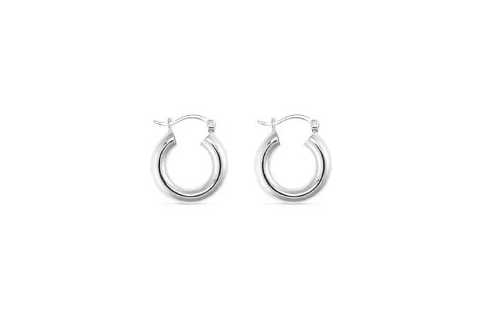 Elk & Bloom Sterling Silver Chunky Mini Hoop Earrings – Hypoallergenic, Gift-Ready, Modern Design