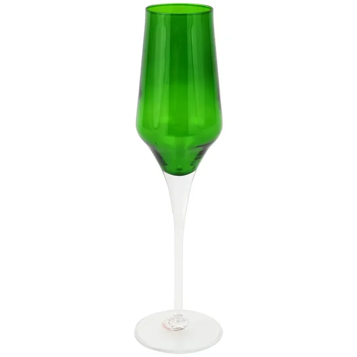 Emerald Champagne Glass Contessa