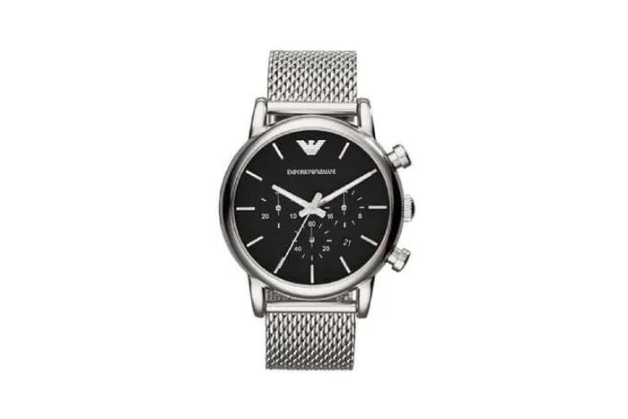 Emporio Armani AR1811 Luigi Men’s Chronograph Stainless Steel Watch – 41mm, Water-Resistant, Date Function