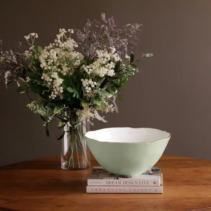 ENCANTO Demeter Large Bowl (Pistachio and White)