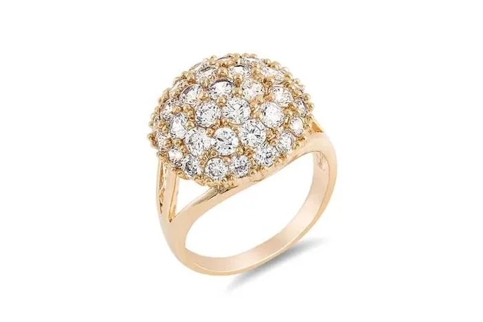 Enchanting Gold Tone Crystal Dream Ring