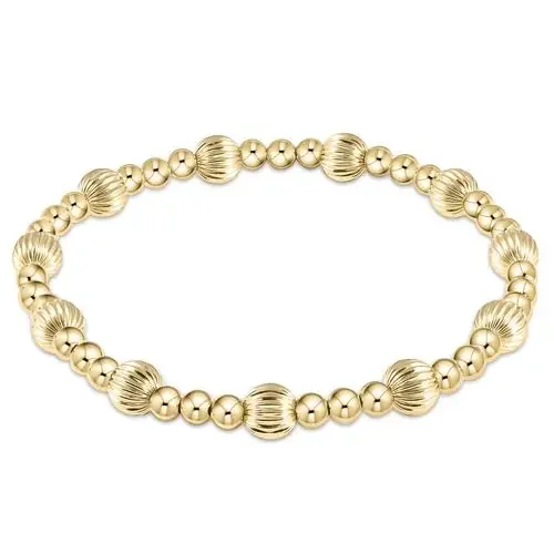 enewton-extends Gold Dignity Sincerity Pattern Bead Bracelet