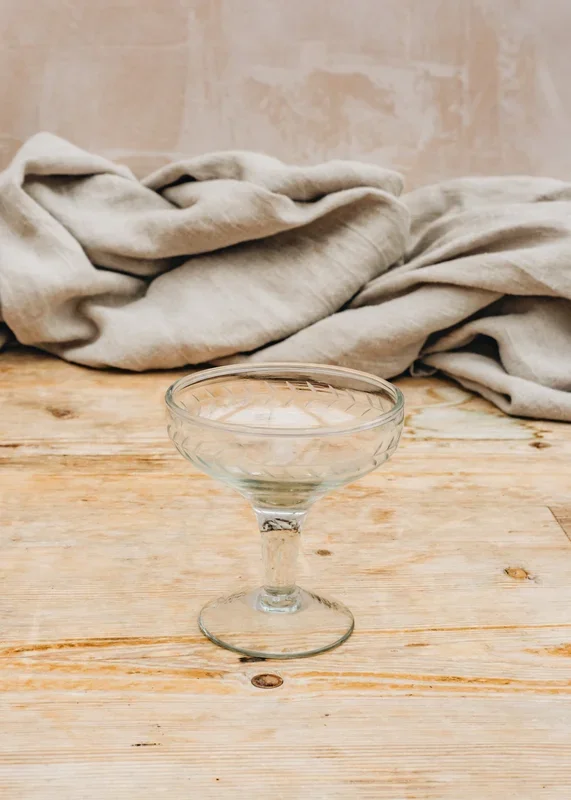 Etched Champagne Coupe