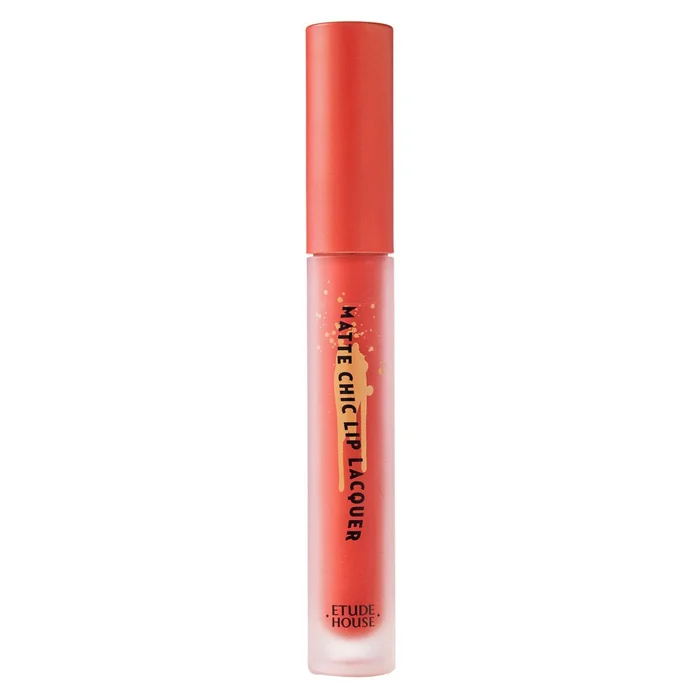 ETUDE Matte Thick Lip Lacquer OR202 (Super Orange) [Hard-to-fall lip]